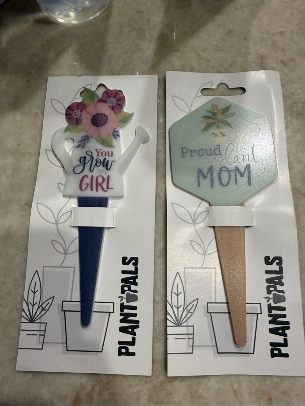 Plant Pals Garden Markers - Blue & Tan